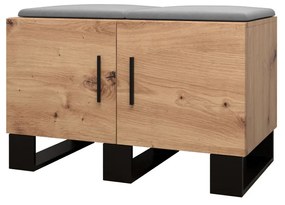 Predsieňová zostava Amanda 18 (dub artisan + tmavosivá). Vlastná spoľahlivá doprava až k Vám domov. 1086013