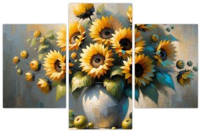 Obraz – Váza so slnečnicami (90x60 cm)
