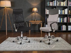 Set kancelárskych stoličiek 1+1 / čierna + sivá