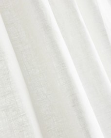 Záves so systémom FLEX (dvojité spony flex) farba produktu biela látka polopriehľadný, zapletaná, ľanová