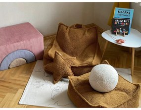 Hnedý detský pohovkový vankúš z textílie buklé Star – Wigiwama