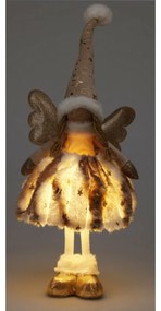 Svietiaca vianočná dekorácia Anjel stojaci, 50 cm, LED, na batérie