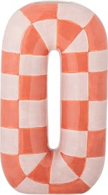 Keramická ručne maľovaná váza v lososovej farbe/krémová (výška 32 cm) Mae – Bloomingville