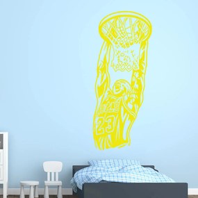 Veselá Stena Samolepka na stenu na stenu Michael Jordan Farba: černá, Veľkosť: 60 x 25 cm