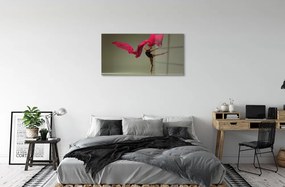 Sklenený obraz Baletka ružová Materiál 100x50 cm