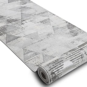 Behúň LIRA E1627 Trojuholníky geometrický, štrukturálny, glamour - sivý
