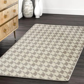 Tutumi Clover, plyšový koberec 160x230 cm, béžová, SHG-04023