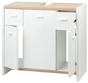 Livarno home Skrinka pod umývadlo, 60 x 56 x 28 cm, biela  (100364376)