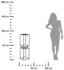 STOJAN NA KVETINÁČ BOX 87X24X24 CM ČIERNA