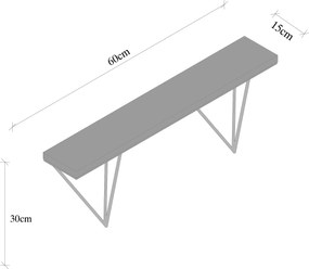 Nástenná polica Gladiolus