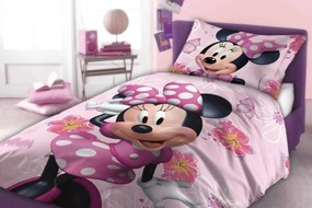 Detské bavlnené obliečky Fisa Minnie Mouse 160x200 cm + 70x80 cm ružové