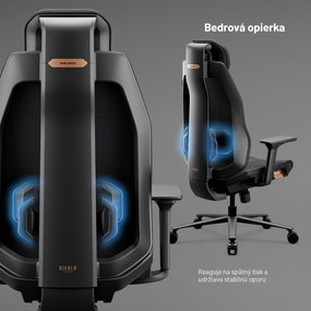 Ergonomická kancelárska stolička čierna V-Flash Ultra Black