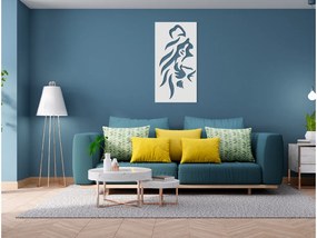drevko 3D obraz Lev - pohľad šelmy Rozmer obrazu: 44,5 x 23 cm, Farba dekorácie: Čierna