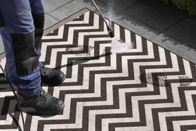 Hanse Home, Kusový koberec Twin Supreme 103433 Palma black creme – na von aj na doma, 160x230, čiernobiela, chodba / predsieň