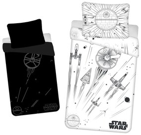 Bavlnené detské obliečky so svietiacim efektom na jednolôžko 140x200 cm Star Wars – Jerry Fabrics