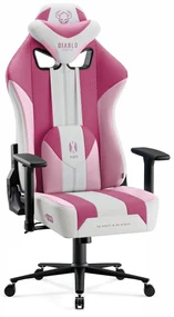 Látkové herné kreslo Diablo X-Player 2.0 Normal Size, Marshmallow Pink/ ružové