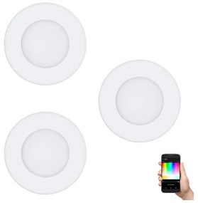 Eglo 32881-SÚPRAVA 3x LED RGB stmievateľných podhľadových svietidiel FUEVA-C 1xLED/3W/230V 32881