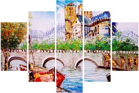 Obraz - Olejomaľba mesta (150x105 cm)