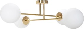 Toolight Tutumi, stropná lampa sklenené gule 4xE27 APP1248-4CP, zlatá lesklá, OSW-14037