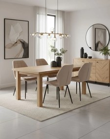 Stolička Jake Velvet tmavobéžová