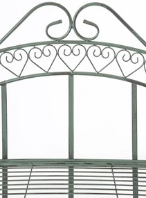 Kovová polica regál Anja - Zelená antik