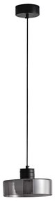 LED Luster na lanku LED/8W/230V 3000K čierna/dymová pr. 20 cm