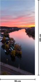 Fototapeta na dvere - Nočná Praha (95x205cm)