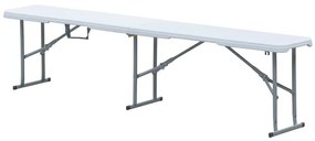 Autronic BONTEC Záhradná lavica, kov, plast, biela, AZ-K1001 WT Farba: Biela