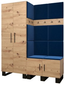 Predsieňová zostava Amanda 2 (dub artisan + modrá). Akcia -14%. Vlastná spoľahlivá doprava až k Vám domov. 1085871
