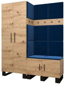 Predsieňová zostava Amanda 2 (dub artisan + modrá). Vlastná spoľahlivá doprava až k Vám domov. 1085871