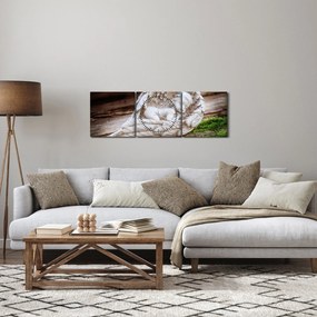 Obraz - Spiaci anjelik (s hodinami) (90x30 cm)