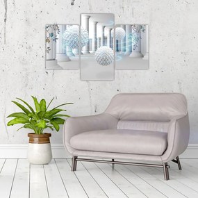 Abstraktný obraz v antickom štýle (90x60 cm)