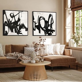 Ručne maľovaný obraz 100x100 cm Playblack 1 – Malerifabrikken