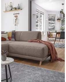 Hnedá rozkladacia/s úložným priestorom rohová pohovka (pravý roh/do L) Classy Sophie – Miuform
