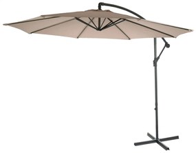 Slnečník Acerra Ø 3m bez stojanu- polyester/oceľ - pieskovo-béžová