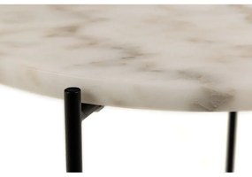 Odkládací stolek Avila II bílý mramor