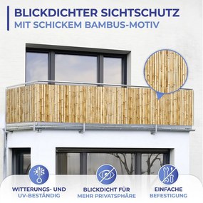 Svetlohnedá plastová balkónová zástena 500x85 cm – Maximex
