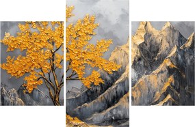 Obraz – Zlatý strom v horách (90x60 cm)