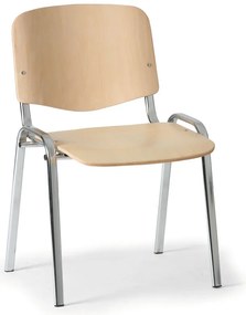 Drevená stolička ISO - chrómované nohy, buk