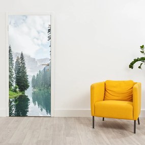 Fototapeta na dvere - Lesné jazero (95x205cm)