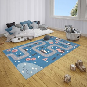 Hanse Home Collection koberce Detský koberec Adventures 104536 Sky-blue - 160x220 cm