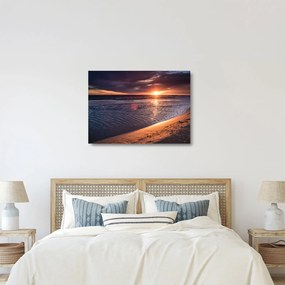 Sklenený obraz západu slnka (70x50 cm)