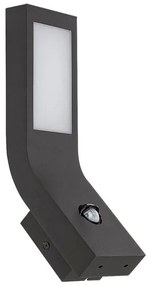 RABALUX Vonkajšie nástenné svietidlo LED so senzorom SALDUS, 9 W, teplá biela, čierna, IP44