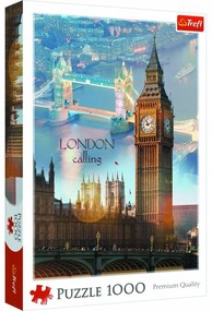 Puzzle Londýn o súmraku, 1000 dielikov, 48x68,3 cm v krabici 27x40x6 cm