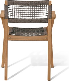 Stohovateľná záhradná stolička s textilným výpletom