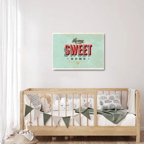 Sklenený obraz - Home sweet home (70x50 cm)