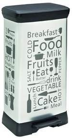 Curver Odpadkový kôš DECO BIN 50L, bielo-čierny