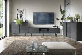 Skrinka so zásuvkami Raven, čierna