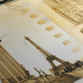 Obraz - Spomienky na Paríž (150x105 cm)