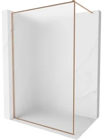 Mexen, Mexen Kioto-XF sprchová stena s rámom 160 x 202 cm, matná 10 mm, brúsená meď - 800-160-104-65-30-X